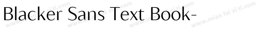 Blacker Sans Text Book字体转换